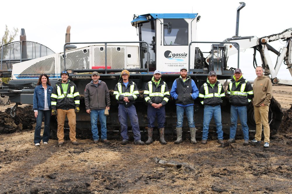 Agassiz Drain Tile equipment in the Red River Valley